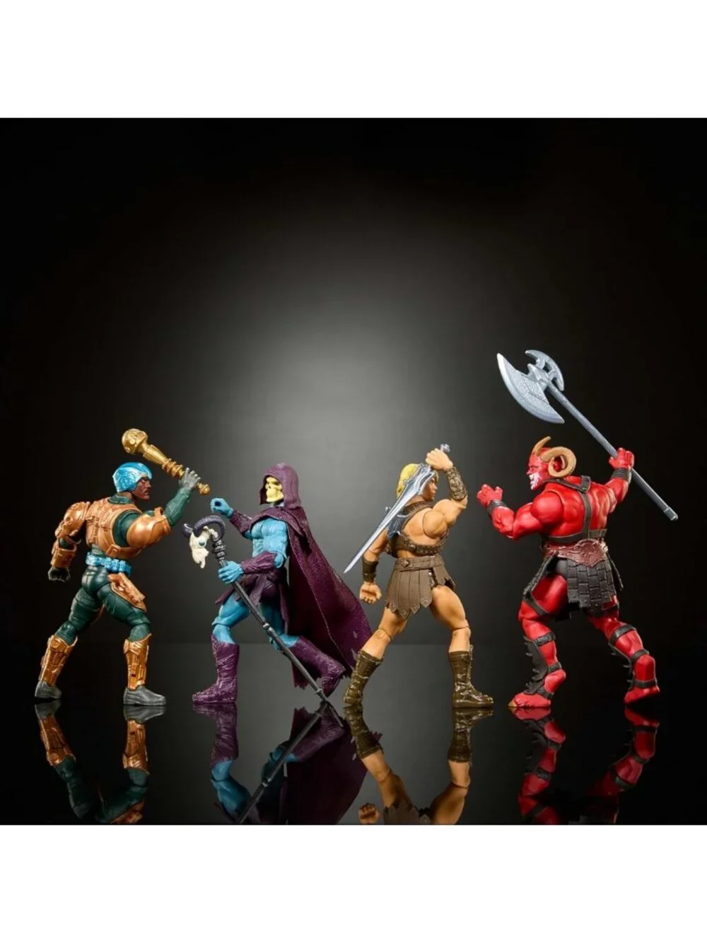 Masters of the Universe Action Figures 4-Pack - He-Man, Skeletor & Goat Man, 5.5